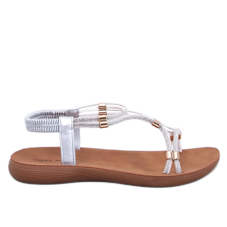 Meke i udobne Malcuis srebrne sandale srebro