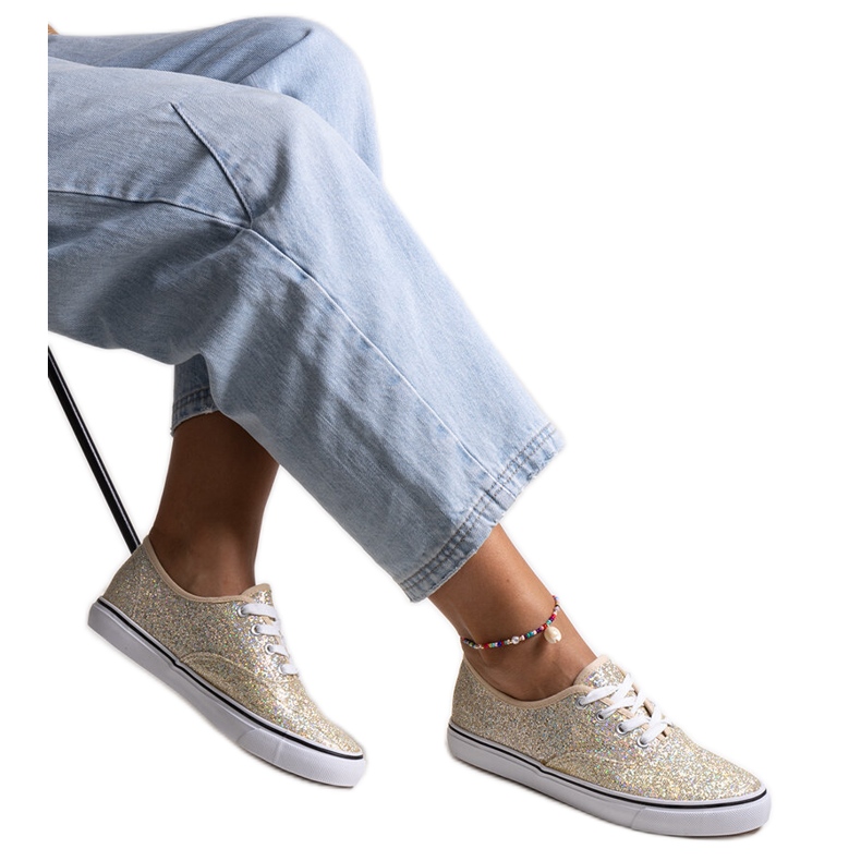 Merri zlatne sjajne tenisice zlatna