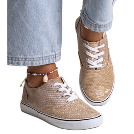 Zlatne sjajne Carroline tenisice zlatni