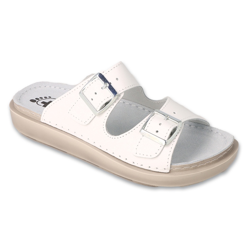 Dr.ORTO Befado ženske japanke 179D001 bijele s kožnim umetkom bijela