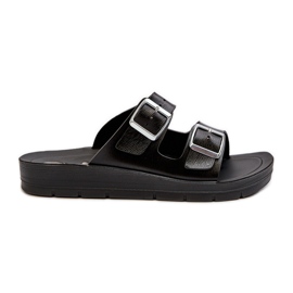 Udobne ženske japanke s kopčama Inblu CP000034 crne crna