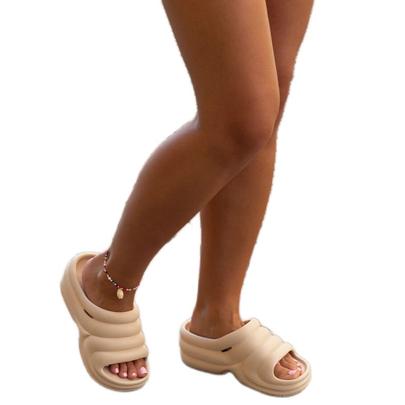 Tamno bež masivne japanke Amina