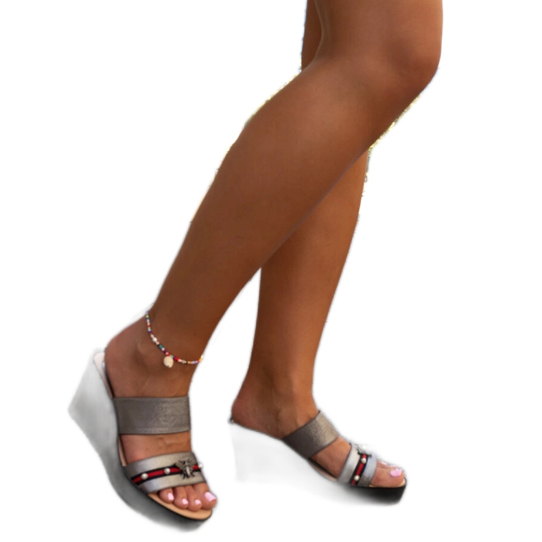 Tamno sive metalik Raja mule na klin siva