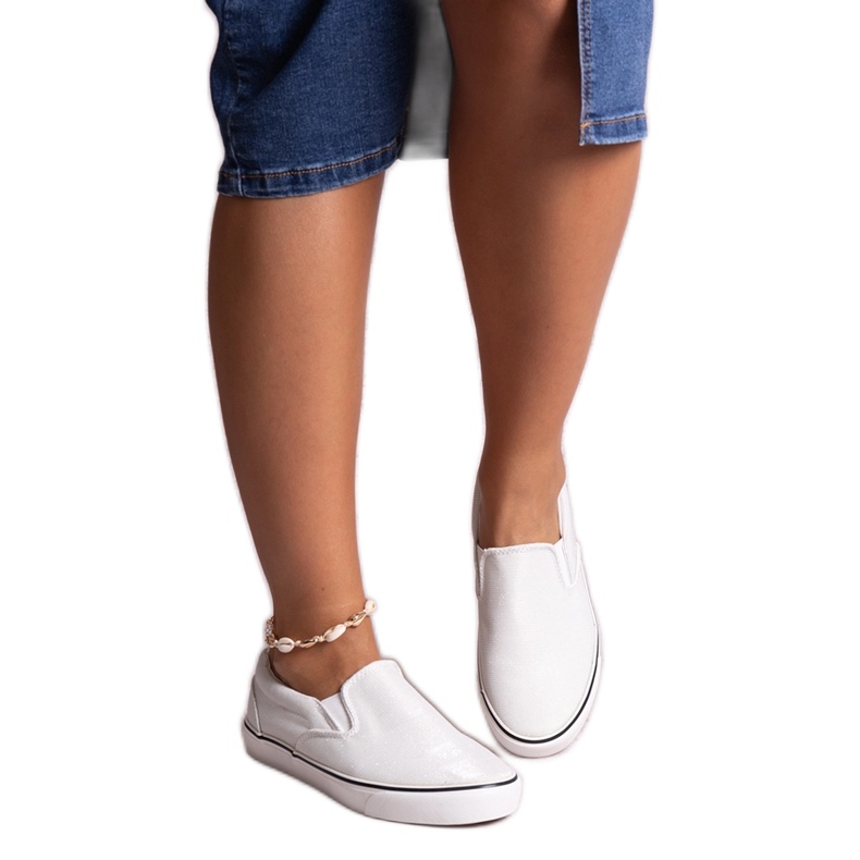 Shelianine sjajne bijele tenisice bijela