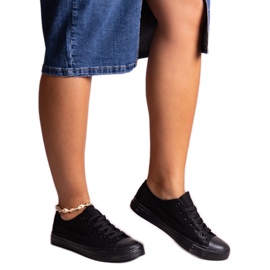 Crne sjajne Rashidah tenisice crno