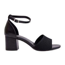 Ženske sandale na visoku petu crne Desvie crna
