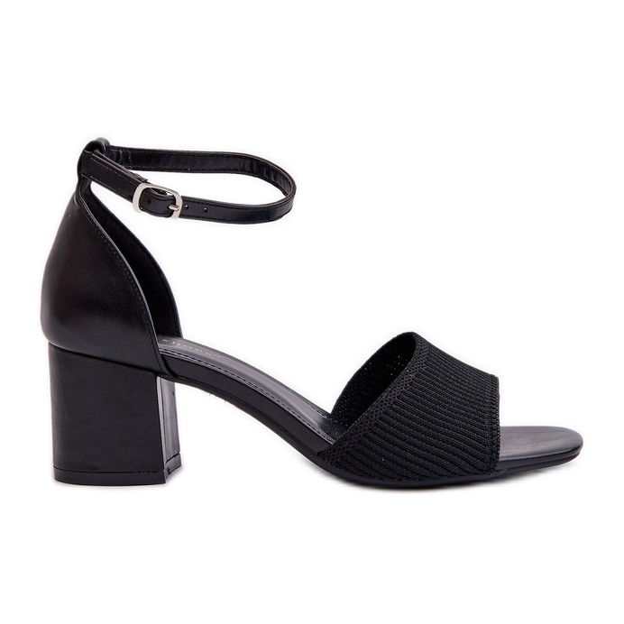 Ženske sandale na visoku petu crne Desvie crno