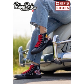 Ženske tenisice - 30. Pol 'and'Rock x Big Star OO274A701 - Predbilježba crna