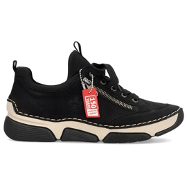 Udobne ženske crne cipele Rieker 45973-00 crna