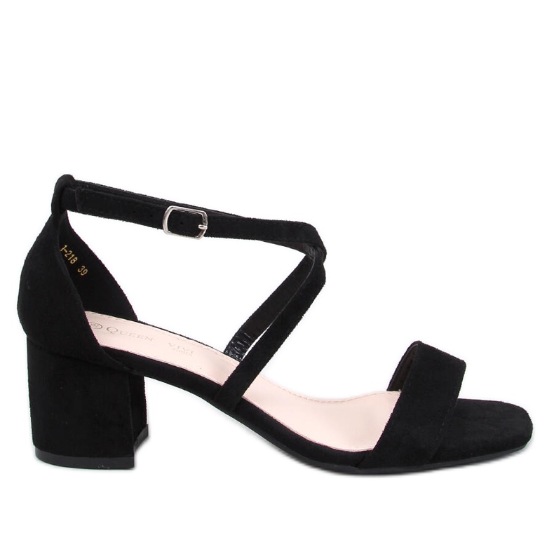 Derich Crne sandale na nisku petu crno