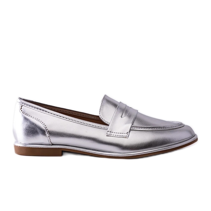 Palinka srebrne metalik mokasine srebro