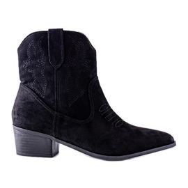 Crne Anesa gležnjače na visoku petu crna