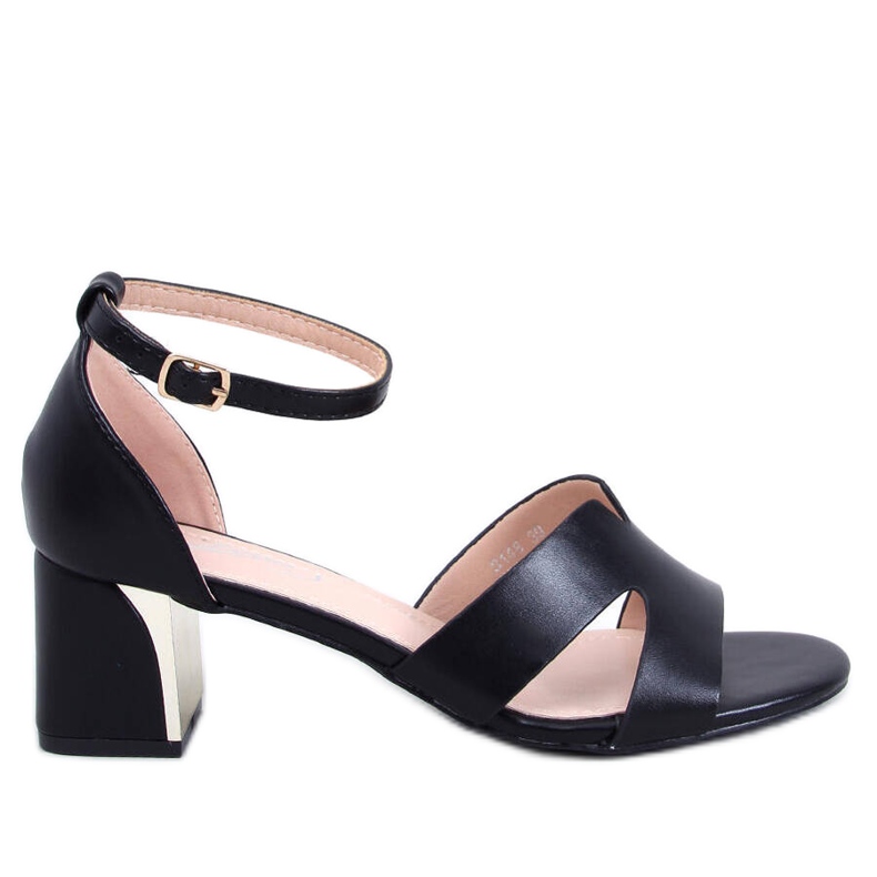 Claude Black sandale na visoku petu crno