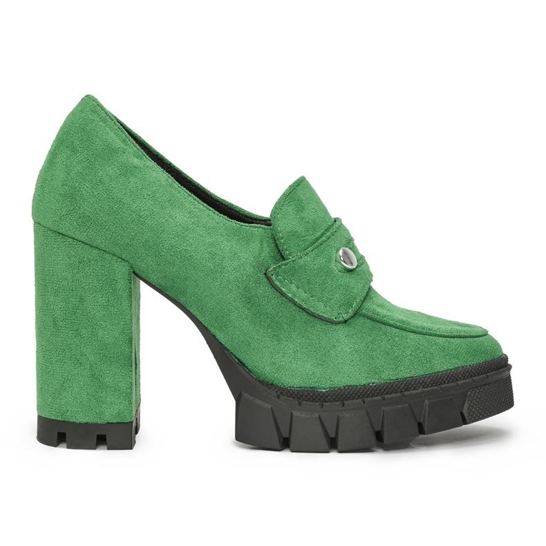 Zelene ženske cipele na visoku petu zelena