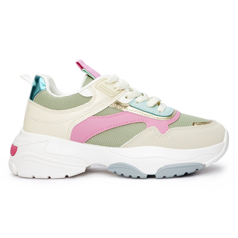 Ženske sportske cipele s debelim potplatom zelena