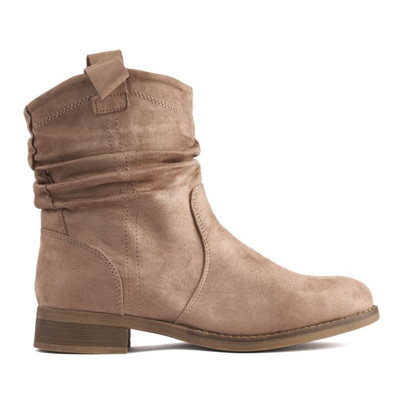 Gležnjače bež boje od brušene kože