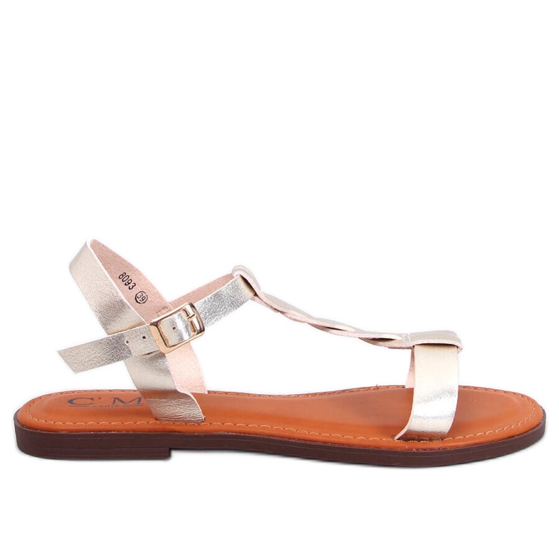 Pourta Gold ženske sandale zlatna