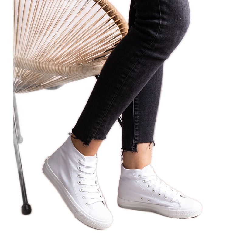 Bijele visoke Raffie tenisice bijela