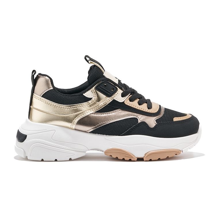 Crno-zlatne tenisice s debelim potplatom