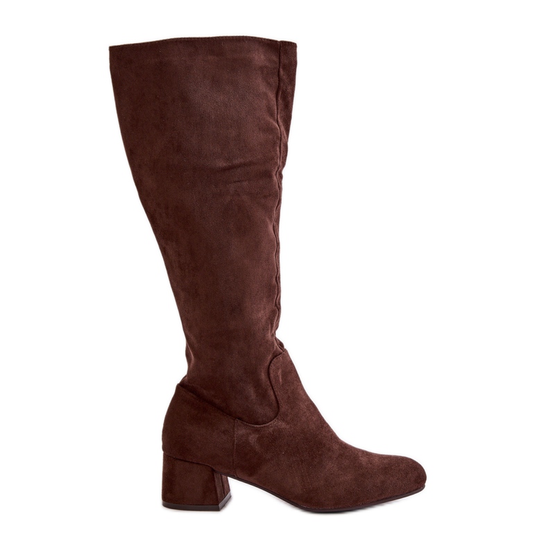 Eko antilop ženske čizme preko koljena s patentnim zatvaračem, smeđa elitara