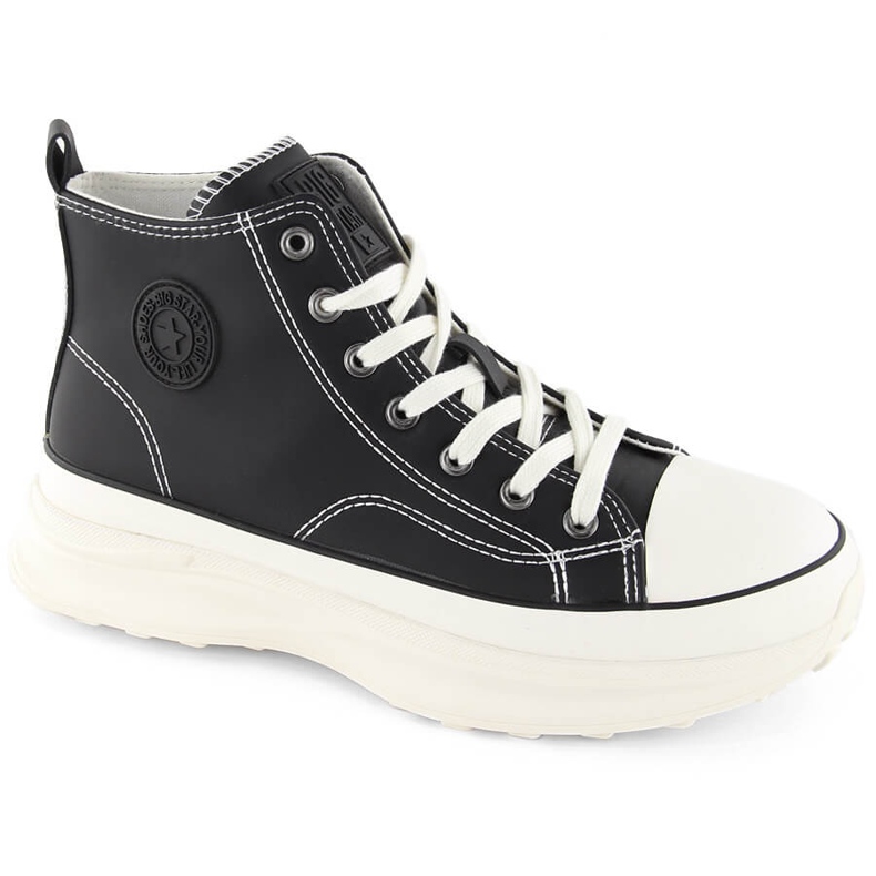 Ženske tenisice s visokom platformom, crne Big Star OO274063 crno