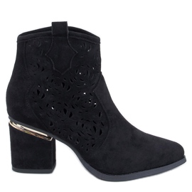 Donovan Crne ažurne čizme s visokom petom crna