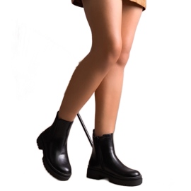 Crne izolirane klasične Edine gležnjače crna