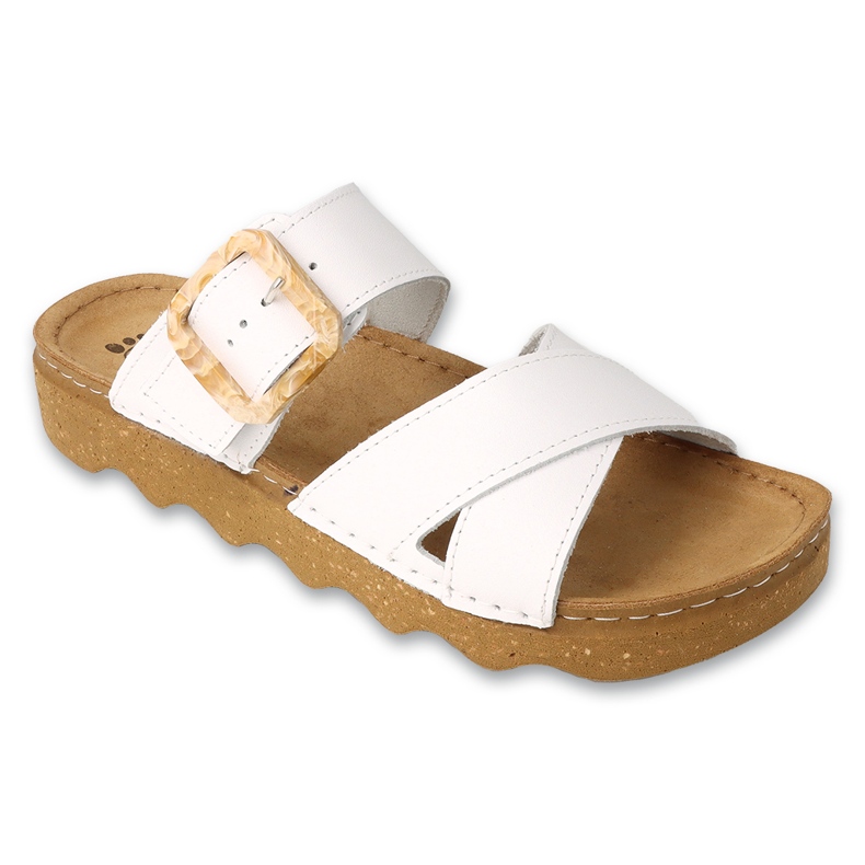 Dr.ORTO BEFADO Ženske papuče PU LEFET INSERT179D005 WHITE bijela