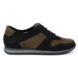 WASAK Muške kožne tenisice 0234W, crno-zelene crna