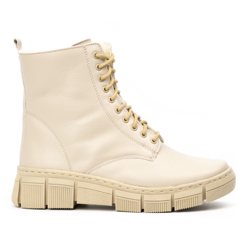 WASAK Ženske zimske kožne čizme 0660W ecru bež