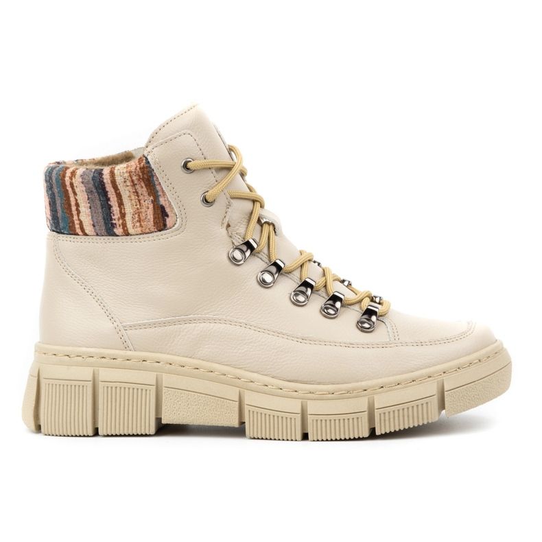 WASAK Ženske zimske kožne gležnjače 0698W, bež boje