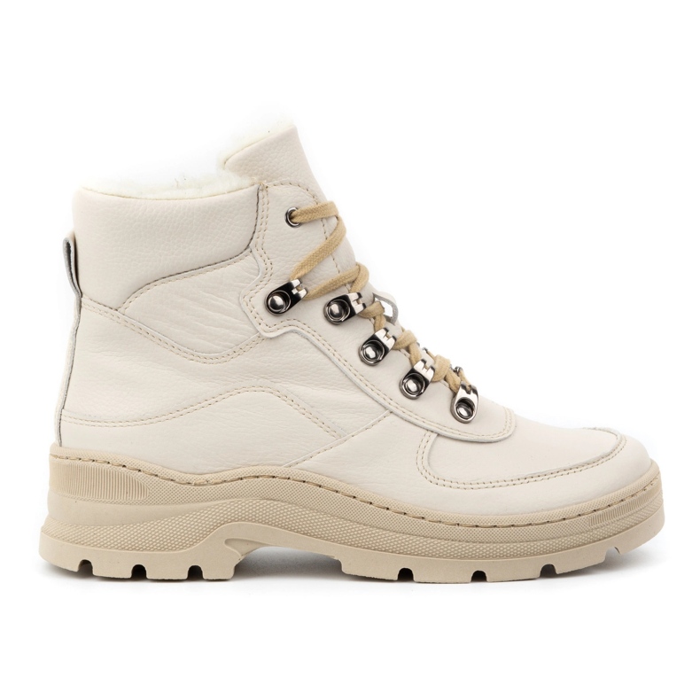 Olivier Ženske izolirane kožne zimske čizme 1050, bež