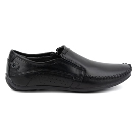 Olivier Muške kožne slip-on mokasine 4206 crne crna