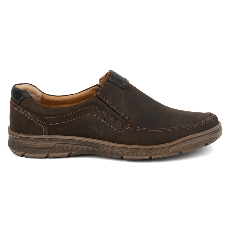 Kampol Muške kožne natikače 58KAM smeđe smeđa