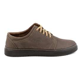 Joker Ležerne muške kožne cipele 894J maslinaste zelena