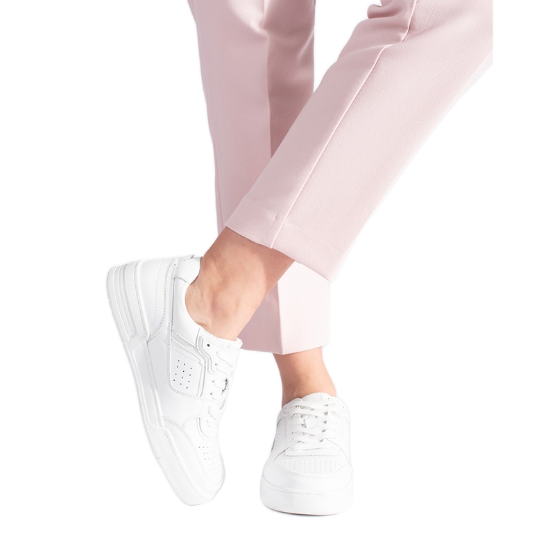 Bijele tenisice na platformu bijela