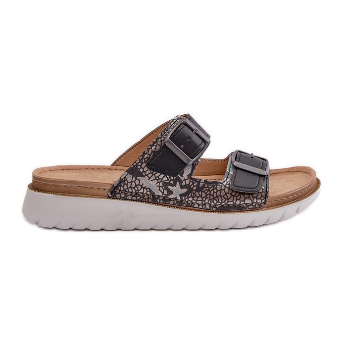 Ženske udobne japanke s kopčama Inblu CN000033 tamnoplave plava