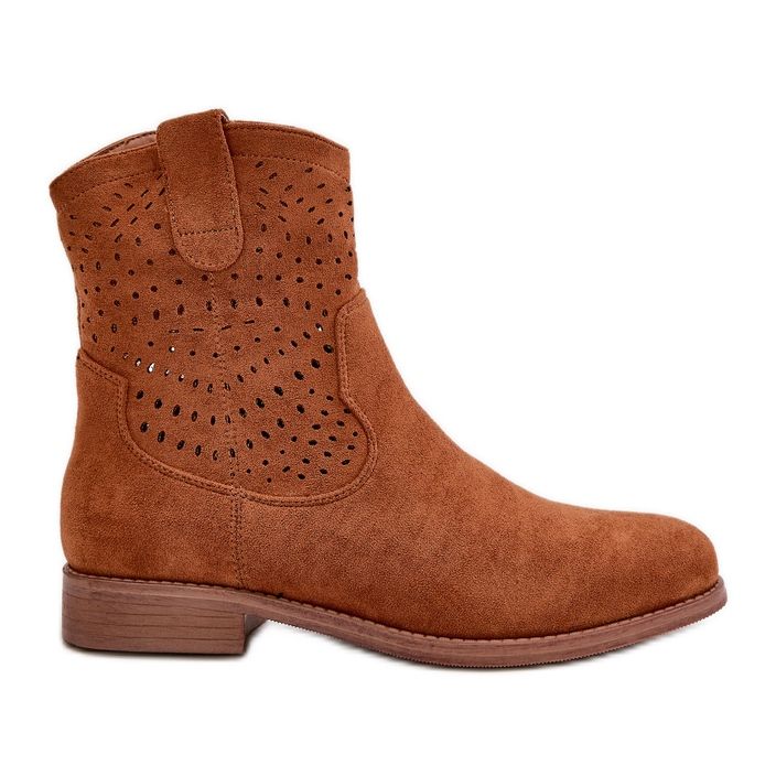 Ženske otvorene čizme na ravnu petu Camel S.Barski HY42-135 smeđa