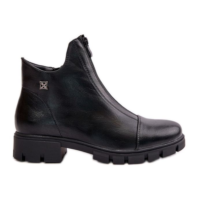 Izolirane ženske čizme od eko kože Black Verietta crno