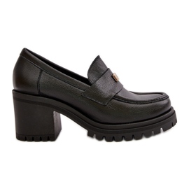 Zazoo 20168 Elegantne ženske cipele na visoku petu, prirodna koža, crne crna