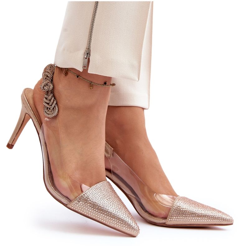 S. BARSKI Visoke pete s ukrasom MR1966-11 Champagne zlatna