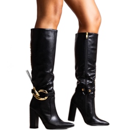 Crne izolirane Macari čizme crna