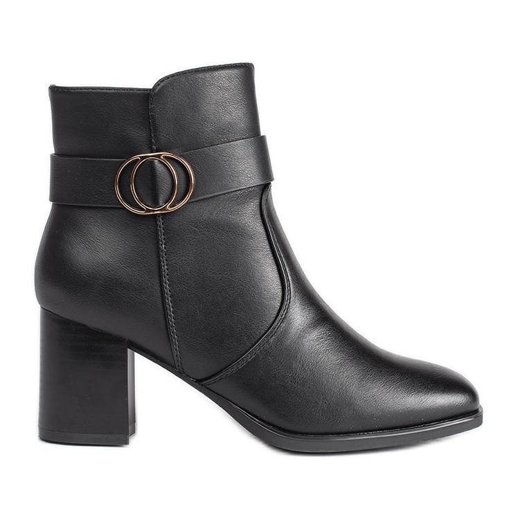 Crne gležnjače s četvrtastim vrhom crno