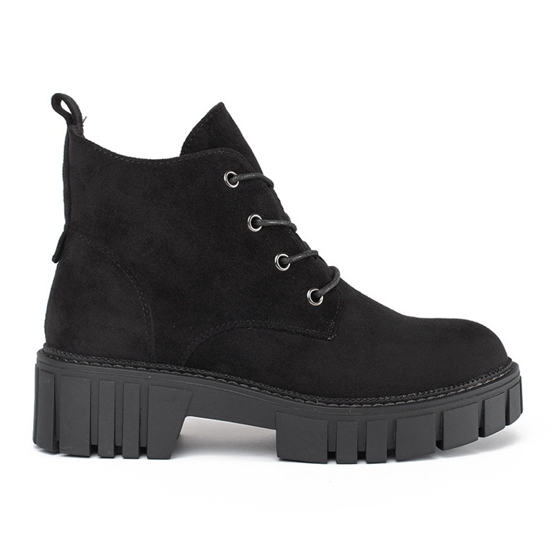 Crne gležnjače od brušene kože na vezanje Sergio Leone crno