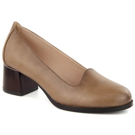 Ženske bež cipele na visoku petu Potocki 12545