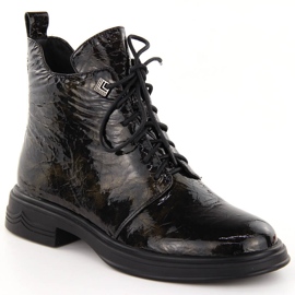 Lakirane gležnjače D&amp;A S.Barski Premium Collection LZ42-042 crna