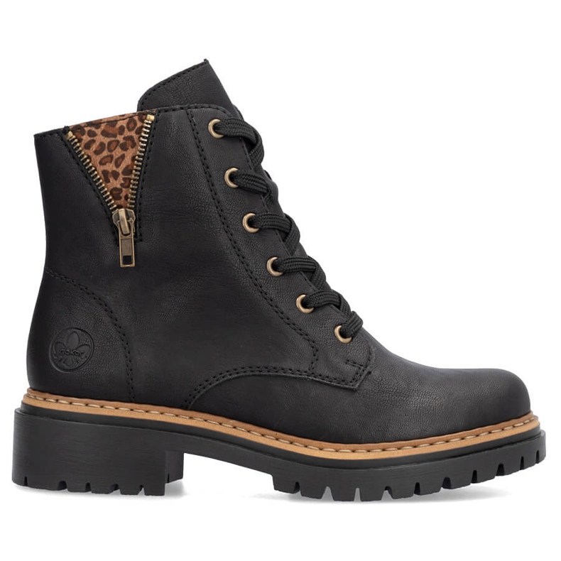 Ženske izolirane čizme, crne Rieker 72617-00 crno