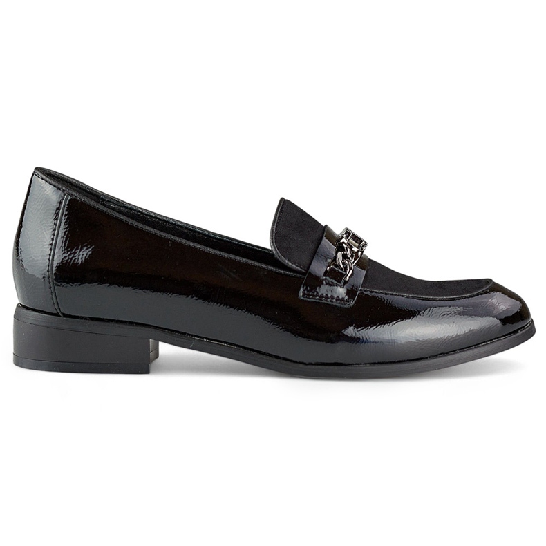 Klasične ženske lakirane crne cipele crno