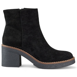 Crne klasične ženske gležnjače na visoku petu crna