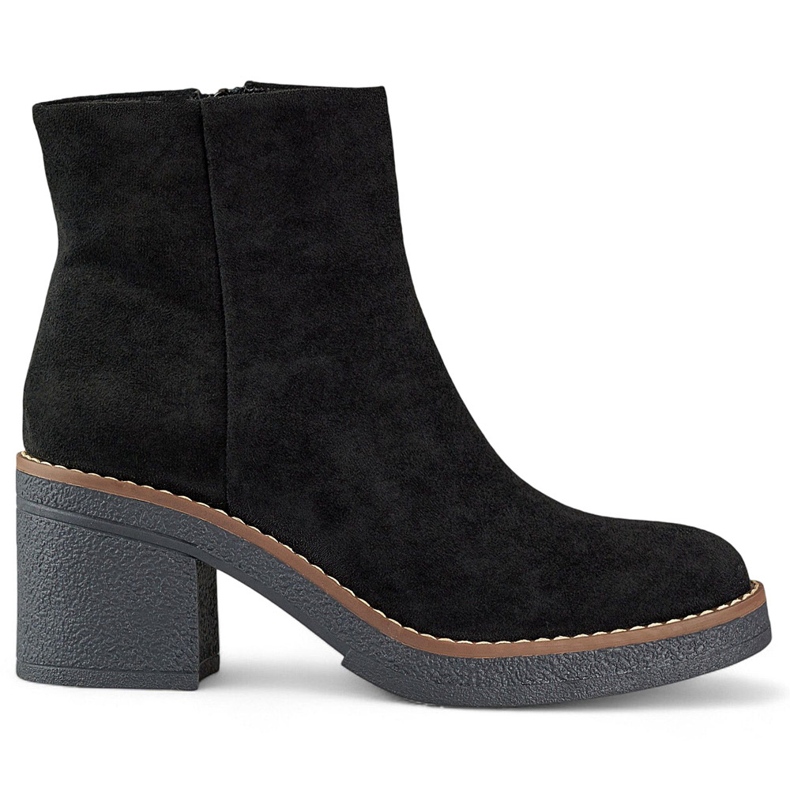 Crne klasične ženske gležnjače na visoku petu crno